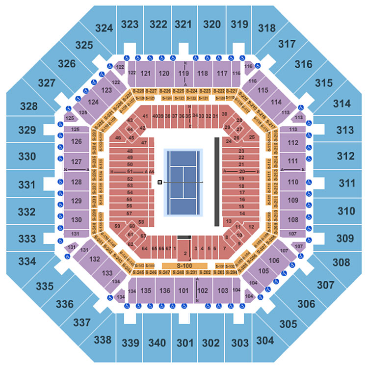 arthur ashe stadium seating chart